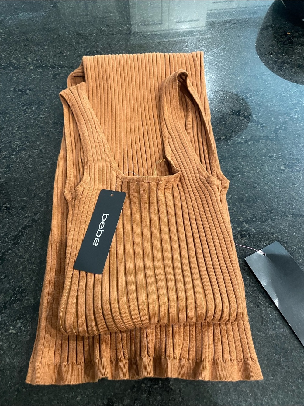 NWT bebe Ribbed Tank Dress - Picture 6 of 6